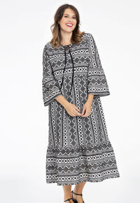 Dress ruffled sleeve BATISTE - white - #1