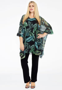 Tunic square TROPICOOL - black - #2