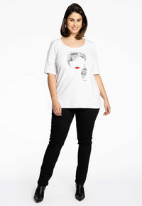 T-Shirt relax 'female figure' - white - #2