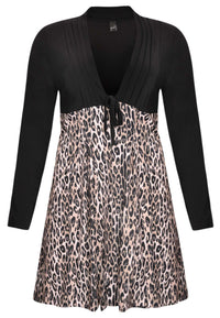 Strickjacke mit Schleife LEOPARDCardigan bow LEOPARD - brown - #4