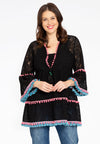 Tunic ruffled LACE - black - #1