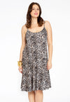 Kleid mit spaghettiträgern LEOPARDSpaghetti dress LEOPARD - brown - #1