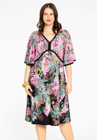 Kleid mit Zierstreifen WILDERNESSDress bindings WILDERNESS - pink - #1