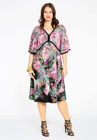 Kleid mit Zierstreifen WILDERNESSDress bindings WILDERNESS - pink - #2