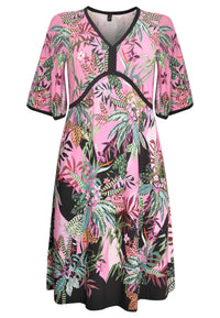 Kleid mit Zierstreifen WILDERNESSDress bindings WILDERNESS - pink - #4
