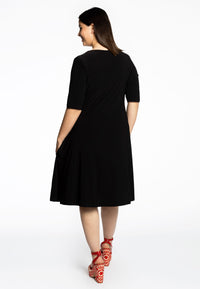 Kleid mit V-Ausschnitt DOLCEDress v-neck DOLCE - black - #3