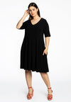 Kleid mit V-Ausschnitt DOLCEDress v-neck DOLCE - black - #2