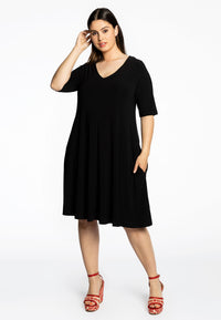 Kleid mit V-Ausschnitt DOLCEDress v-neck DOLCE - black - #2