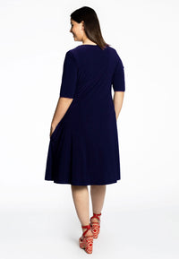 Kleid mit V-Ausschnitt DOLCEDress v-neck DOLCE - blue - #3