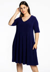 Kleid mit V-Ausschnitt DOLCEDress v-neck DOLCE - blue - #1