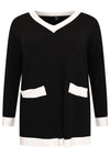 Pullover mit kontrastierenden StreifenPullover contrasting borders - black - #4
