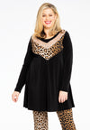 Tunic wide bottom sequins LEOPARD - black - #1