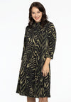 Jurk A-lijn met strass KAMEO - green