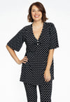 Tunic flare pearls POLKADOT - black - #1