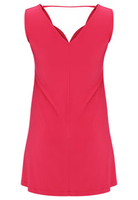 Singlet wide bottom V-neck DOLCE - pink - #4