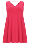Singlet wide bottom V-neck DOLCE - pink - #3