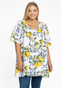 Tunika mit V-Ausschnitt LEMONTunic V-neck LEMON - white - #1