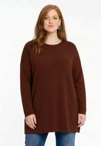 Pull square cashmere - brown - #1