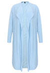 Cardigan drape neck cashmere - light blue - #4