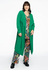 Cardigan drape neck cashmere - green