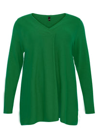 Pullover mit V-AusschnittPullover V-neck - green - #1