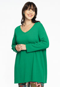Pull mit V-Ausschnitt KaschmirPull v-neck cashmere - green - #1