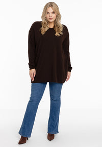 Pull mit V-Ausschnitt KaschmirPull v-neck cashmere - brown - #2
