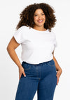 T-shirt cap sleeves COTTON - white