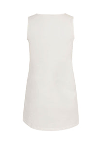 Singlet flare COTTON - white - #3