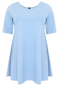 Tunic wide bottom COTTON - light blue - #4
