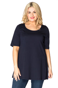 Tunic flare short sl COTTONTunic flare COTTON - blue - #1