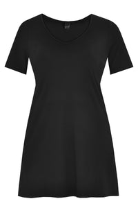T-shirt long VISCOSE - black - #4