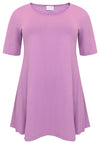 Tunic wide bottom COTTON - light purple - #4