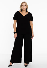 T-shirt doppelt V-Ausschnitt DolceT-shirt v-neck DOLCE - black - #4