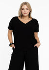 T-shirt doppelt V-Ausschnitt DolceT-shirt v-neck DOLCE - black - #1