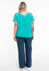 T-shirt doppelt V-Ausschnitt DolceT-shirt v-neck DOLCE - turquoise - #3