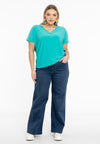T-shirt doppelt V-Ausschnitt DolceT-shirt v-neck DOLCE - turquoise - #2
