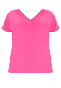 T-shirt doppelt V-Ausschnitt DolceT-shirt v-neck DOLCE - pink - #4