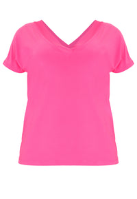 T-shirt doppelt V-Ausschnitt DolceT-shirt v-neck DOLCE - pink - #4