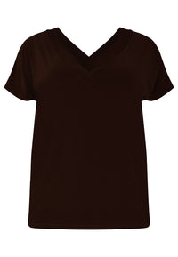 T-shirt doppelt V-Ausschnitt DolceT-shirt v-neck DOLCE - brown - #3