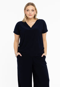 T-shirt doppelt V-Ausschnitt DolceT-shirt v-neck DOLCE - blue - #1