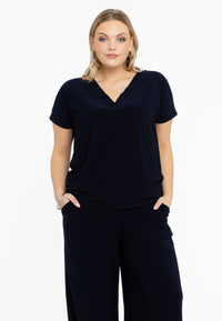 T-shirt doppelt V-Ausschnitt DolceT-shirt v-neck DOLCE - blue - #1