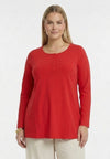 Tunic flare buttons COTTON - red