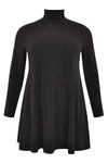 Tunic with col wide bottom - black - #3