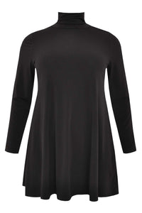 Tunic with col wide bottom - black - #3