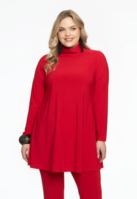 Tunic with col wide bottom - red - #1