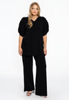 Trousers long COTTON - black