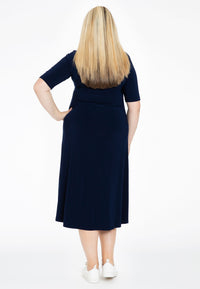 Langes Kleid mit kurzen ÄrmelnMaxi dress wide DOLCE - blue - #3