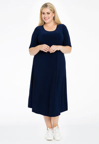 Langes Kleid mit kurzen ÄrmelnMaxi dress wide DOLCE - blue - #2