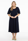Kleid lang in a-linie cotton - blau
